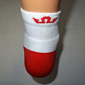 Ponožky Golf s příměsí bavlny bílo/červené