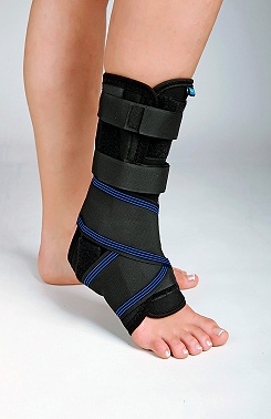 Ankle brace with splint